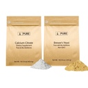 Ingredienti Originali Puri Lievito e Calcium Citrato Bundle, 1 lb Ogni, Nessun Additivo o Filler, Integratori