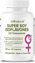 Soy Isoflavones 2.5:1 Estrarre 500mg (1250 mg Equivalente), Supporta il benessere delle donne, 120 capsule vegane, alimentazione a 4 mesi, non OGM, senza glutine