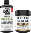 Prestazioni di Costa sinistra 100% Coconut MCT olio liquido, 32oz + Cheesecake Keto Meal Sostituzione Shake, 16oz