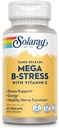 SOLARAY Mega Vitamina B-Stress, Timed-Release Vitamina B Complex con 1000 mg di vitamina C per Stress, Energy, Red Blood Cell & Immune Support, 60 giorni di garanzia, Vegan, 20 Serve, 60 VegCaps
