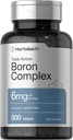 Horbäach Triple Boron Complex 6 mg Supplemento | 300 compresse | per gli uomini e le donne | Vegetariano, Non OGM & Gluten Free | Triple Action Boron Citrate, Boron Glycinate, Boron Asparate