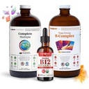 LIQUIDHEALTH Bundle di vitamina ad alte prestazioni per gli adulti con Mega Energy B-Complex, Multivitaminico completo & Vitamina B12 Gocce - Aumentare l'energia naturale e migliorare le prestazioni atletiche