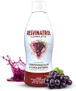 – 32 Fl. Oz. Advanced Liquid Cardiovascular & Cholesterol Support Formula – Liquid Resveratrol Supplement promuove l'invecchiamento sano, salute del cuore e livelli di energia