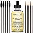 Majestic Pure Castor olio ciglia siero - con Apple & Argan Stem Cells - Siero di crescita per sopracciglia più spessi Ciglia, sopracciglia & capelli - Set gratuito di Pennello Mascara & Eyeliner Applicatore - 1 fl oz