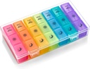 Caso organizzatore di pillole settimanali – 3-Times-a-Day Pill Box - Grande Dispenser di plastica con 7-Daily Morning Noon & Confronti notturni per pillole, integratori, oli di pesce e vitamine