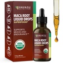 Organic Maca Root Liquid Drops - Supporta l'equilibrio ormone, l'umore e l'energia nelle donne e negli uomini - Lepidium Meyenii per sostenere le prestazioni e la vitalità - Non-OGM, Vegan, Unflavored - 60 Servings