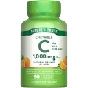 Vitamina C masticabile della natura con rosa | 1000 mg | 60 compresse | Vegan, Non OGM & Gluten Supplemento gratuito