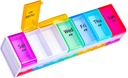 White Extra Large Pill Organizer 2 volte al giorno, XXL Pill Box 7 giorno, Big Weekly Pill Box Organizer, Huge AM PM Pill Case, Giant Daily Pill Container with 14 XL Compartment for All Meds(Double-Sided)