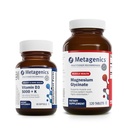 Metagenics Essential Wellness Duo: D3 5000 + K - Supporto immunitario, Bone e salute del cuore - 60 Softgels & Magnesio altamente assorbibile Glycinate per muscoli e supporto del sistema nervoso - 120 compresse