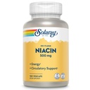 SOLARAY No Flush Niacin 500mg, Vitamina senza fluido B3 Niacin, Energy and Circulatory System Support, Vegan, Lab Verificato, 60-Day Money-Back Guarantee, 100 Serve, 100 VegCaps