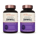 Live Conscious KSM-66 Ashwagandha Supplemento w/L Theanine & AlphaWave - ZenWell Everyday Stress sollievo, cognitivo, salute del cervello - Ashwagandha per gli uomini e le donne - 60 capsule (2-Pack)