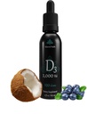 Equilibrio Salute D3 2.000 UI, 2 Fl Oz, 120 Dosi, Aroma di mirtillo, Liquid Vitamina D Gocce di olio MCT per assorbimento più veloce, Non OGM