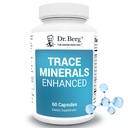 Dr. Berg Trace Minerals Enhanced Complex - Completo di 70+ Minerali Compresi 10 mg di Zinco - Integratore alimentare - 60 Capsule