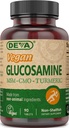 DEVA Vegan Glucosamine MSM & CMO, CMO, Estratto di curcuma, Estratto di Boswellia con ingredienti non animali, 90 compresse