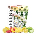 Clean Simple Eats Greens Variety 10 Pack, Greens Powder Mix, Packed with Superfoods Chlorella & Spirulina, Include 5 sapori deliziosi: Peachy, Green Apple, Raspberry Lemonade, Sweet Lemon & Tropical