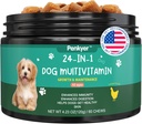 Cane Multivitamina Chewable Vitamins for Dogs with Glucosamine Chondroitin Multivitamines Chews Puppy Treats Skin Coat Heart Health Pet Hip & Joint Support Supplements for Dog Immunity Mobility Energy