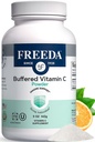 FREEDA Polvere tamponata di vitamina C (ascorbato di calcio) – Non acidico, Stomach-Friendly vitamina C per gli individui sensibili – Vegan, Kosher, Supporto immunitario senza zucchero – 5 oz