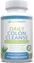 Pulire ogni giorno 700mg Tutte le erbe naturali di formula 10, fibra, Alfalfa, Aloe Vera, Rhubarb, Gentian, Buckthorn, Goldenseal, Lactobacillus acidophilus 60 capsule vegetali (due kit di pulizia di 15 giorni)