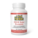 Fattori naturali, formula MSM comune, Supporta giunto sano, muscolo e cartilagine con Glucosamina e Sulfato di Chondroitin, 90 capsule (90 porzioni)