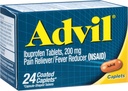 Advil Ibuprofen Coated Caplets Pain Reliever e Fever Riduttore 200 Milligram 24Ct