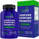 lovebug PROBIOTICS Supporto immunitario Probiotico giornaliero per uomini e donne, 40 miliardi di CFU & 6 Strains, Include vitamina C, Zinco & Echinacea, 30 capsule, Vegan & Non OGM