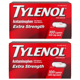 Capelli del riduttore del dolore e del riduttore della febbre di Tylenol, 500 mg di acetaminofene, pillole di sollievo del dolore per mal di testa, Backache, Toothache e minore artrite sollievo del dolore, 200 Conte