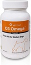 VetOne O3 Omega Soft Gel per cani medi - Essential Fatty Acid Support - Skin & Coat Supplement - 60 capsule