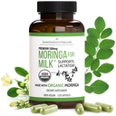 Integratore di lattazione - Estratto di chicco di caffè verde organico per il sostegno all'allattamento al seno per aumentare la fornitura di latte materno (120 ct) Polvere di foglia di malunggay pura per la produzione di latte Booster & vitamine postnatali A E K 500mg