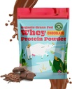 SunLife Organics Grass Fed Whey Protein Powder Chocolate | 100% Organic Protein Powder for Men & Women, naturalmente addolcito con Cacao, Coconut Creamer e Stevia (16 Oz) 15 Servings