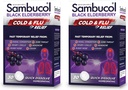 Sambucol Cold and Flu Relief Tablets - Medicina Fredda Omeopatica, Rilievo di Congestione del naso e del naso, Utilizzare per Runny Nose, Tosse, Rimedio Freddo per Adulti - Black Elderberry, 30 Count, 2-Pack