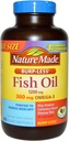 Natura fatta Burp-Less Fish Oil 1200mg, 360mg Omega-3, Liquid Softgels 200 ea (Pack of 2)