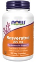 NOW integratori, Resveratrolo naturale 200 mg con estratto di vino rosso, 120 capsule di veg