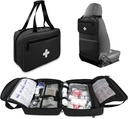 First Aid Bag Empty, Compact e Portable Medical Supplies Organizer con scomparti multipli, Borsa Trauma di emergenza per viaggi, campeggio, escursionismo, auto, viaggio e uso della casa, nero (solo per il bambino)