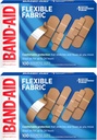 BAND-AID Bandaggi adesivi in tessuto flessibile con tessuto Memory-Weave, trapunta-Aid Comfort Pad & Hurt-Free Pad; Cura dei tessuti per tagli minori, graffi, & Wounds, dimensioni assortite, 2 x 100 Conte