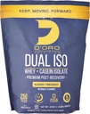 Doppia ISO Whey & Casein Isolate Protein Powder - Blueberry & Pomegranate Flavor - Premium Post Recovery Protein Powder - 27G of Protein Per Scoop