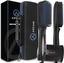 Arkam raddrizzante del cuscinetto per gli uomini -Premium Kit di spazzole riscaldato del cuscinetto w / Anti-Scald caratteristica, doppia azione Hair Comb e Hard Shell caso di viaggio per i cuscinetti medio-lungo - Costume e Grooming Gifts per gli uomini