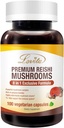 Lovita Mushroom Supplement, 8 in 1 Mushroom Complex, Lion’s Mane, Cordyceps CS-4, Reishi Spores, Turkey Tail, Maitake, for Natural Energy, Memory Support & Immune Support. 100 capsule vegane
