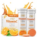 SIGNIFY NATURE Vitamina C 1000mg Effervescent Tablets - Potente supporto immunitario VIT C con supplemento di zinco - Zucchero-Free & Vegan Formula | Compresse di vitamina C dissolvibili - Elisir crespide - 20CT