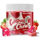 Bovine Colostrum Chews Supplemento con probiotici per la salute del fegato, Bloating, supporto immunitario, pelle, crescita dei capelli e bellezza - aroma di fragola (60 Serve)