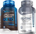 Estratto di Aceto di Sidro di Mele di Erbe Plus Keto BHB | Fat Burner & perdita di peso Supplemento per le donne & uomini - Blocco DHT Foli-Tonic & Hair Loss Supplement | Trattamento di Spessore dei capelli