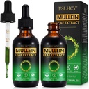 Gocce di Mullein, Estratto di Foglia di Mullein, Integratore di erbe della foglia di Mullein Organic, Senza Additivi Estratto di Mullein Gocce 2 fl Oz, 2 Pacchetti