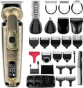 Hatteker Beard Trimmer Mustache Trimmer per gli uomini 8 in 1 regolabile velocità impermeabile Clipper per capelli T-Blade Electic Razor Shavers Cordless Mens regalo Grooming Kit con corpo Face Nose (Bronze)