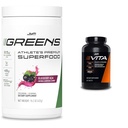 JYM Greens Super Food Blueberry Acai Polvere con Spirulina & Vita JYM Multivitamin per atleti 60 compresse