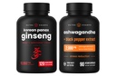 NutraChamps Korean Ginseng Capsules e Ashwagandha Capsule 2 Pack Bundle