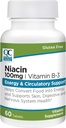 Niacin di scelta di qualità (Vitamin B3) Energy & Ciculatory Support 100 mg Supplemento, 60 Conte Bottiglie