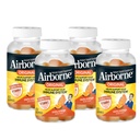 Airborne 750mg Vitamin C Immune Support Supplemento Gummies per adulti, Zesty Orange Flavor, Gluten Free Crafted Blend con potenti Antiossidanti Vitamine A C & E, 63 Gummies (4 Pack)