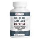 Supplemento di difesa dello scudo dello zucchero - Cannella, Cromo, Vanadium, Triple Protection for Heart, Metabolism, Energy - 60 capsule, Made in USA