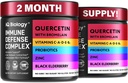 Quercetina con Bromelain - Capsule Premium Quercetin Bromelain per Supporto Immune* - Integratore Del Quercetin - Non OGM Quercetin - 2 Pack (120 Capsule)