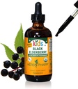 Herb Pharm Kids Certificato-Organico Alcol-Free Black Elderberry Glycerite Liquid Extract, 4 Ounce