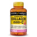 MASON NATURAL 1500mg Collagen con Vitamina C, Biotina, & Calcium, capsule di alimentazione di 40 giorni, supplemento per capelli, pelle e unghie.